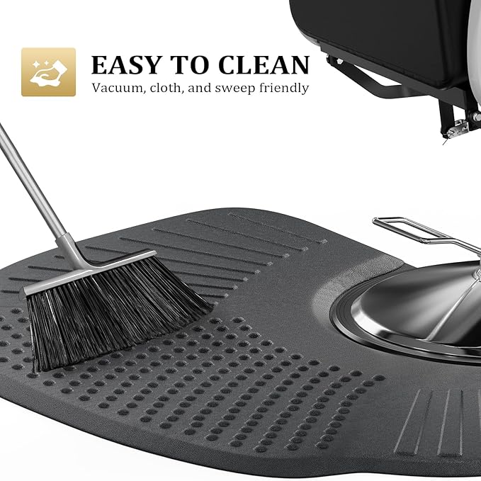 3.3' x 5' Salon Anti Fatigue Mat for Hair Stylist 1'' Thick, Comfort Barber Shop Beauty Floor Mats Under Styling Chair