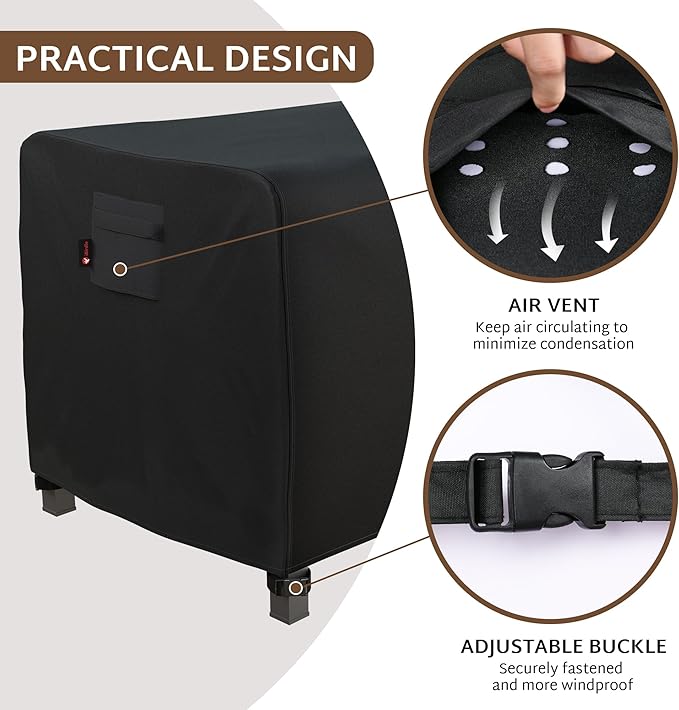 iBirdie Rectangular Gas Fire Pit Table Cover 48 x 28 inch Outdoor Waterproof and Weatherproof Heavy Duty 600D Patio Fireplaces Coffee Table Cover