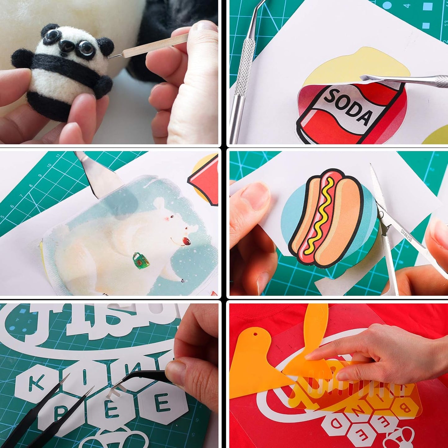 30 PCS Precision Craft Weeding Tools for Weeding Vinyl, DIY Art Work Cutting, Hobby, Scrapbook,Sewing.