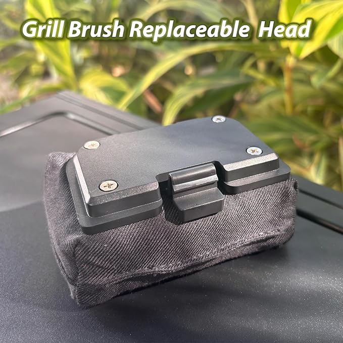 Grill Cleaning Heads - Bristle Free Grill Brush Replace Head for Outdoor Grilling Steam Cleaner Tool, Gifts for Men Dad BBQ Lovers - Black(G635)
