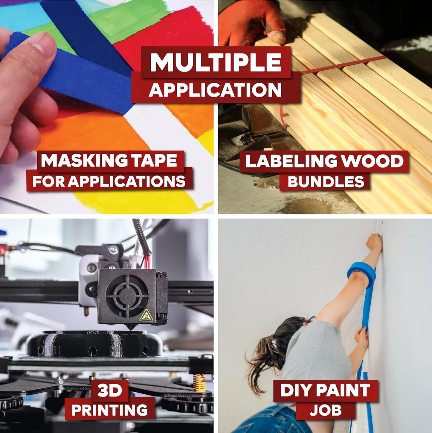 XFasten Professional Blue Painters Tape, Sharp Edge Line Technology, 2" by 60 Yards (Single Pack) - Produces Sharp Lines and Residue-Free Artisan Grade Clean Release Wall Trim Tape