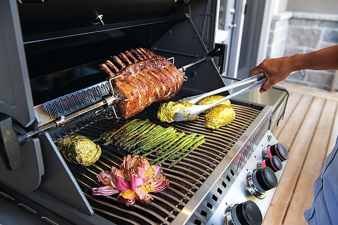 Napoleon P500RSIBNSS-3 Prestige 500 RSIB Natural Gas Grill, sq. in + Infrared Side and Rear Burner, Stainless Steel