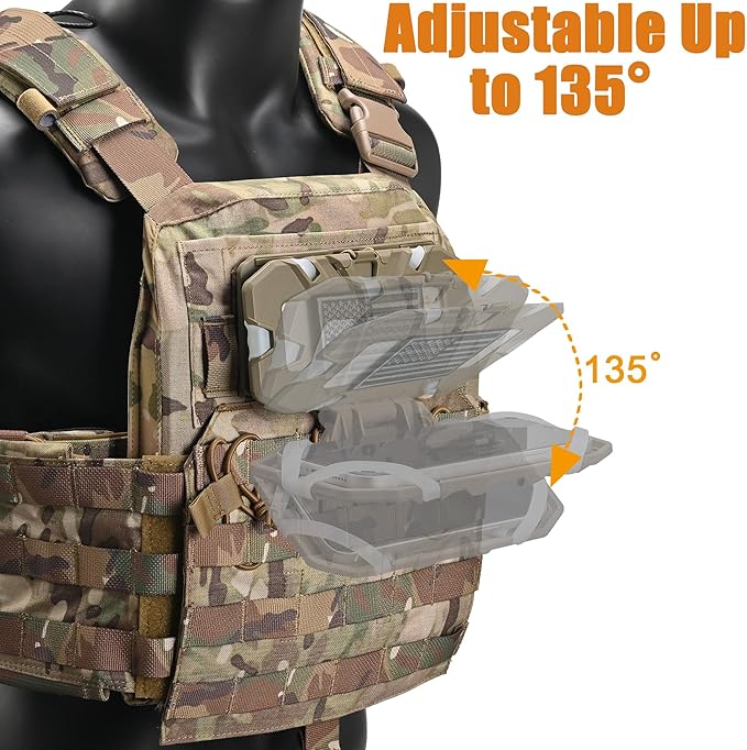 Tactical Plate Carrier Phone Mount, Universal Molle Phone Holder,Tactical Phone Holder Foldable Navigation Board for Tactical Vest Attachments