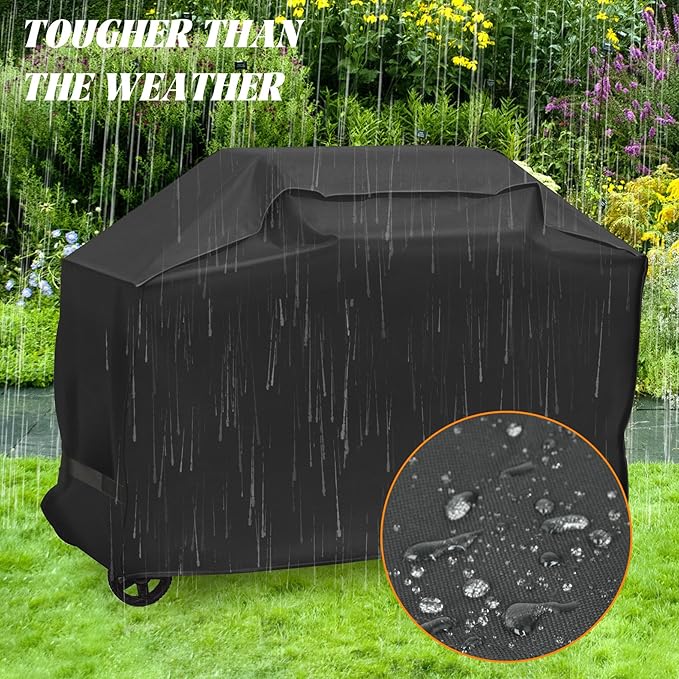 Grill Cover for Traeger Woodridge Pro Replacement Parts Wood Ridge Elite BAC776 Pellet Smoker Covers Accessory Full Length 600D Waterproof Outdoor BBQ