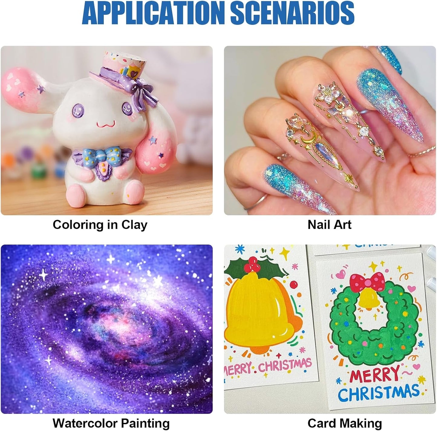 Mini Glitter Watercolor Paint Set with Paper, 24 Colors Shimmer Metallic Watercolour Painting Sets, Solid Pearl Water Color Paints for Adult, Kids, Purple 1ml Trial Pack(Mysterious Nebula)