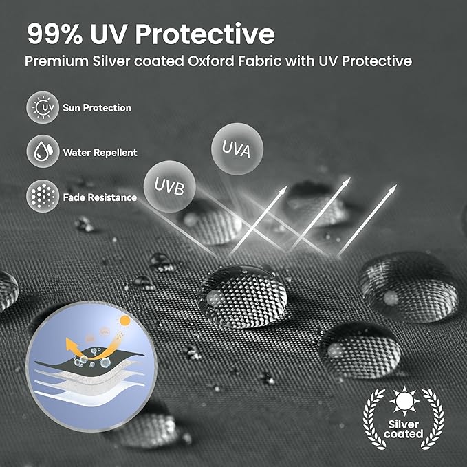 PHI VILLA 10x10ft 1-Person Setup Pop Up Canopy Tent Instant Portable Shelter w/ 1-Button Push, Case, 4 Weight Bags - Gray