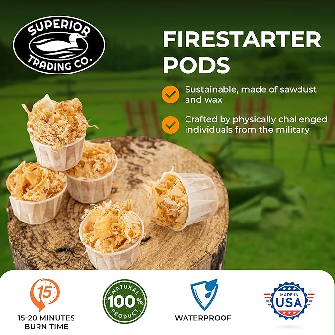 Fire Wood for Pizza Oven - Oak Mini Firewood for Solo Stove, Certified Kiln Dried for Hot Burning, All Natural, 10lbs with Firestarters Included, Perfect for Camping, Cooking, Outdoor