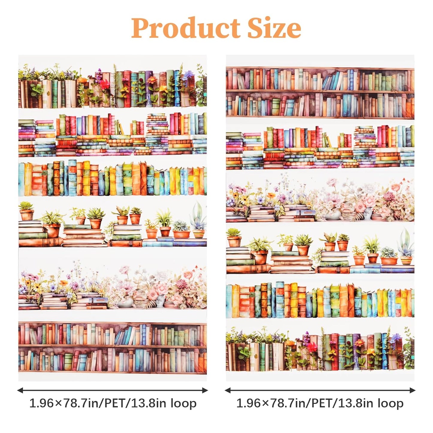 6 Rolls PET Tape Stickers for Journaling, Book-Themed Washi Tape Set, Butterfly Floral Plant Flower Decorative PET Vintage Stickers for Journaling Scrapbooking Supplies DIY Crafts Gifts Wrapping