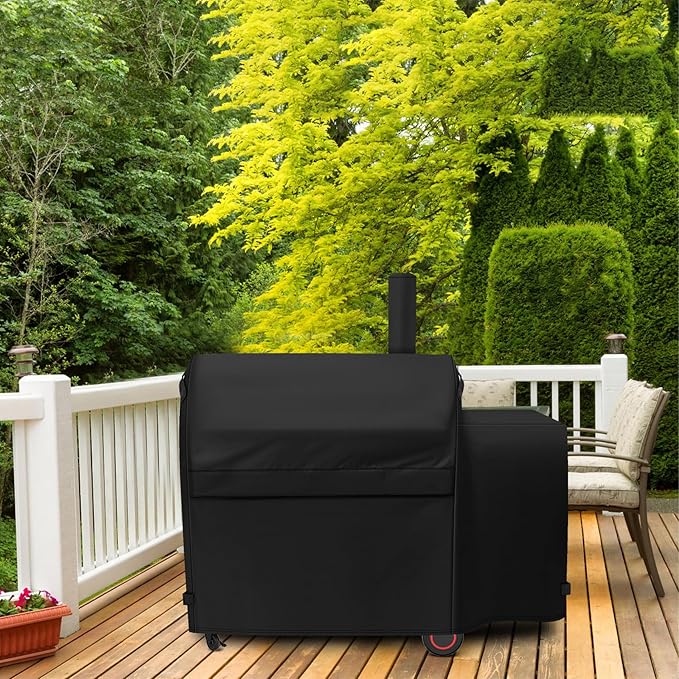 Heavy-Duty 600D Grill Cover fit for Nexgrill Oakford 1150 Reverse Flow Offset Smoker Charcoal Grill, Nexgrill Oakford 1150 Reverse Flow Grill Model 810-0071 Cover
