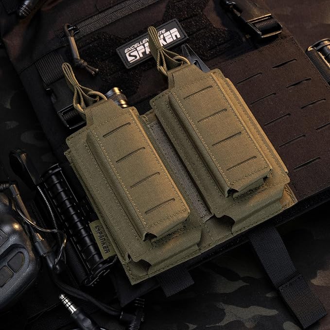EXCELLENT ELITE SPANKER Tactical Open-Top Single/Double/Triple Molle Mag Pouch for Pistol Mag Pouch Tactical Bag Accessories Holder