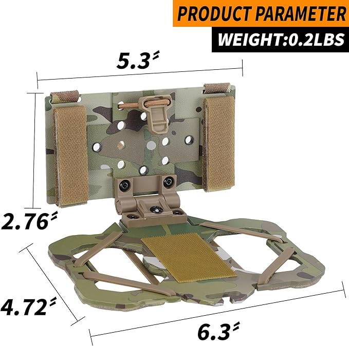 Tactical Phone Holder Available in Full Size Plate Carrier Phone Mount Adjust Nylon Molle Phones Holder for Tactical,Car,Office (812CP)