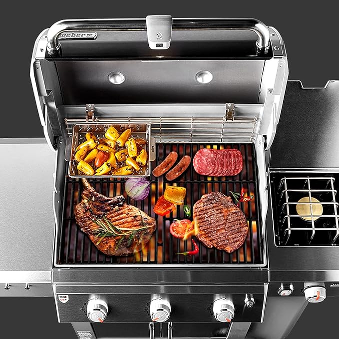 GGC 18.75" Grill Grates for Weber Genesis ii E-310, E-315, E-325, E330, E335, S-310, S-335, S-345 Genesis II LX S-340, LX E-340, 2 PCS Cast Iron Grates for Weber 66095 66802
