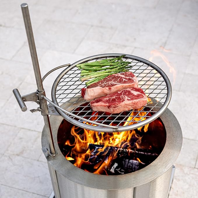 Outpost Grill 19 - Campfire Grill- Breeo X Series Accessory - Stainless Steel, Durable, USA Made - Campfire Grate - Camping Cooking Rack - Fire Pit Accessories