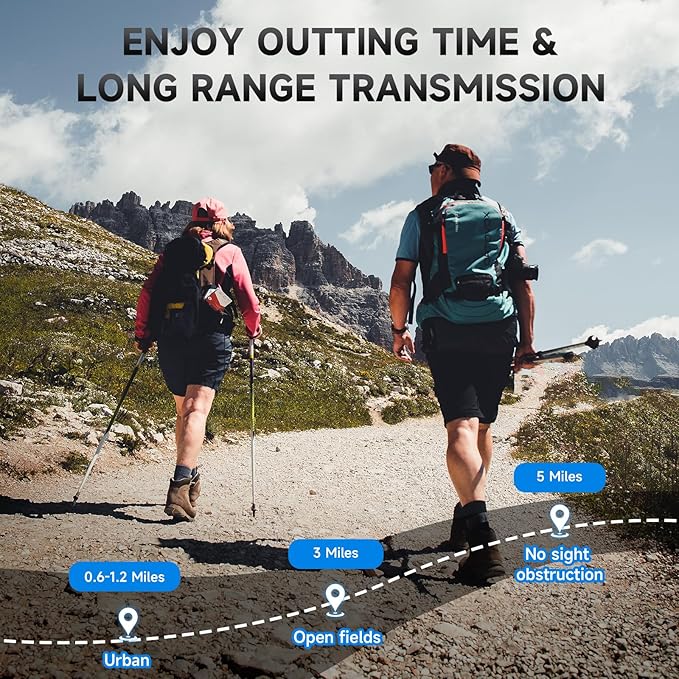 Rechargeable Walkie Talkies Long Range for Adults, Walky Talky VOX with 22 FRS Channels, 99 Privacy Codes Two Way Radio,1200mAh Li-ion Battery, for Camping Hiking Emergency (4 Pack Colorful)