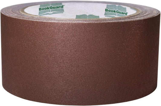BookGuard 2 Inch Premium Bookbinding Repair Cloth Tape, 15 Yard Roll, Brown
