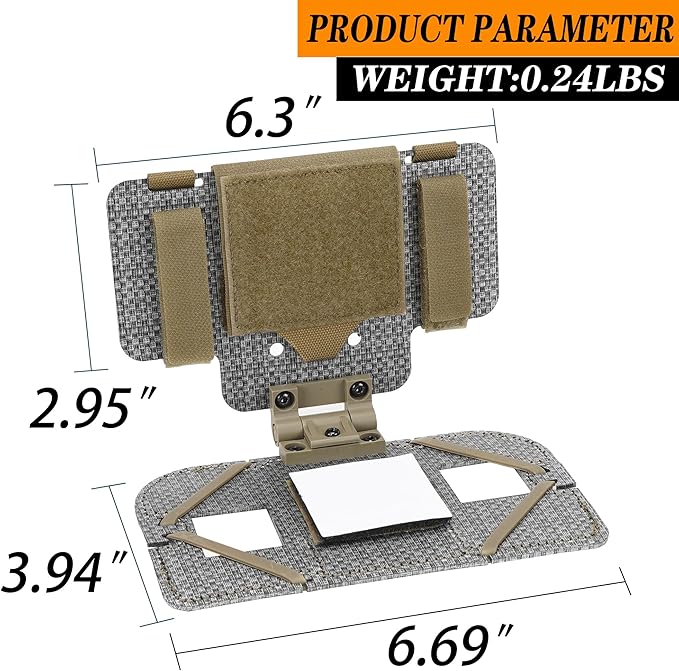 Tactical Phone Holder Available in Full Size Plate Carrier Phone Mount Adjust Nylon Molle Phones Holder for Tactical,Car,Office (Coyote Browns)