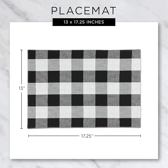DII PVC Tabletop Collection Woven Indoor/Outdoor, Placemat Set, 13x17.25, Gray, 6 Piece