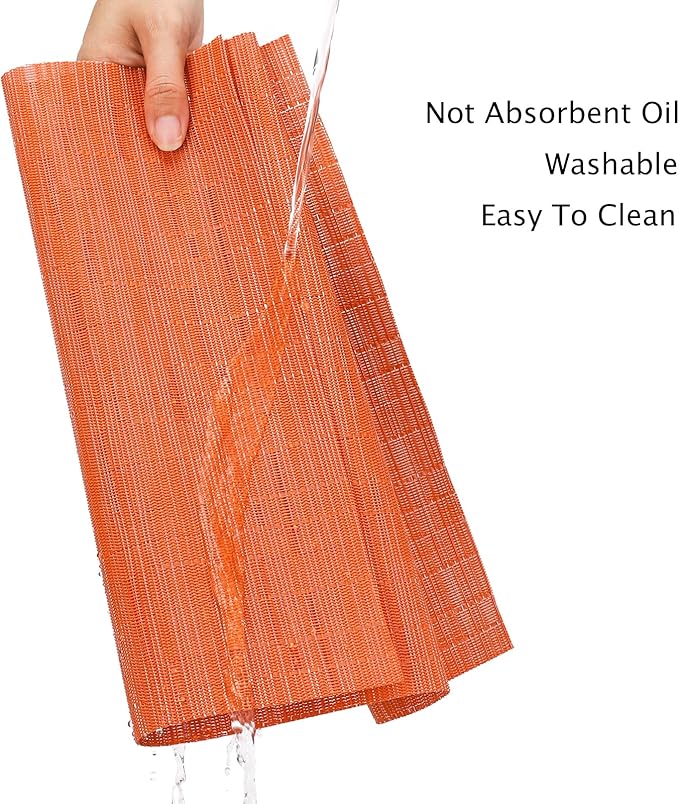 Myir JUN Table Runner, Vinyl Table Runner Indoor 72 Inch Long Arbitrarily Cropped Runner for Table Heatproof for Home Party (Orange, 12 x 72 inch)