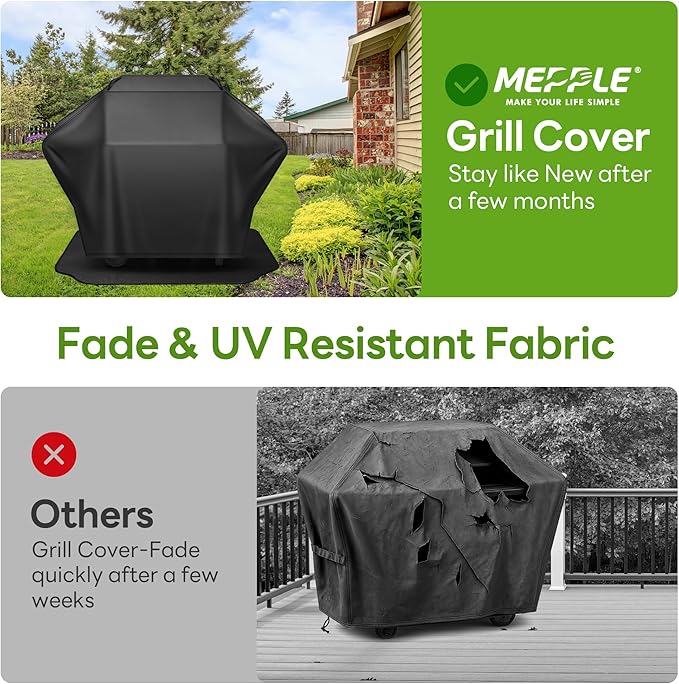 Grill Cover 60 Inch & Under Grill Mat,Waterproof Fade Resistant Anti-UV Barbecue Grill Cover & Weather Protection BBQ Cover for Griddle Outdoor,Compatible with Weber Nexgrill Charbroil Grill