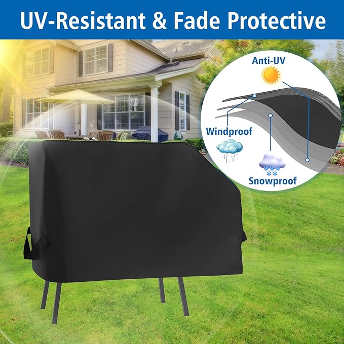 Grill Cover for Blackstone 17" 22" Tabletop with 5477 On-The-Go XL Hood and Stand, for Blackstone 17"/22" Tabletop Griddle with X-Large Griddle Stand, Heavy Duty Waterproof Outdoor Grilling Cover
