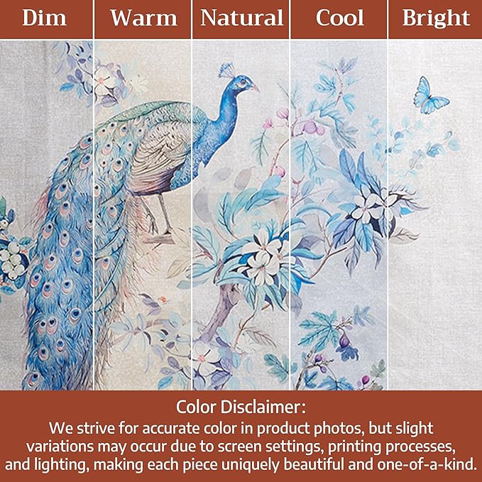 Maison d' Hermine Premium Table Cloth Rectangle Table 100% Combed Cotton 90 x 70 Inches Tablecloth Reusable Decorative for Dining Room, Farmhouse, Party, Festive & Wedding - Peacock Utopia - Orginal