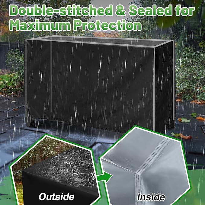 PAMASE Outdoor Dining Cart Cover - 54"L*23"W*35"H Grill Covers for Keter Unity XL Portable Cabinet Bar, Heavy Duty Waterproof BBQ Food Prep Table Serving Worktable Metal Movable Station