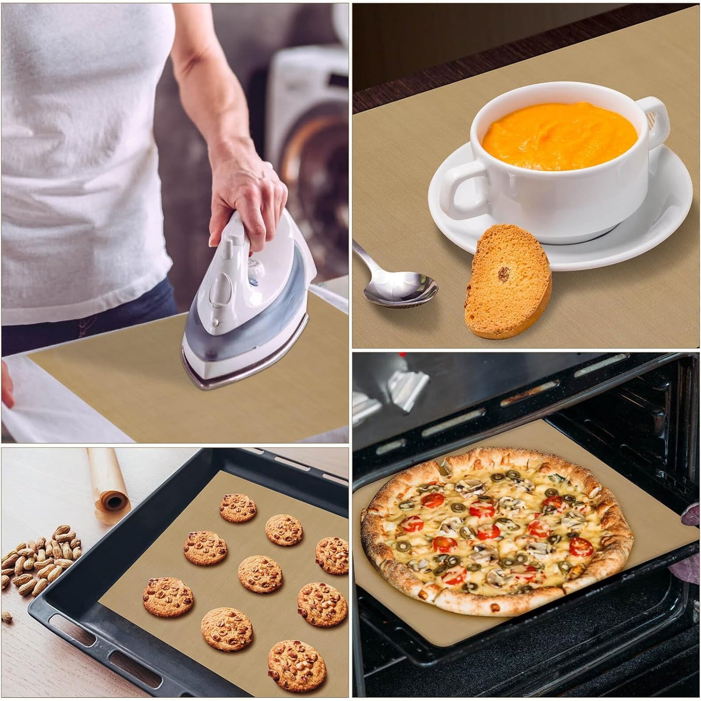 Selizo 20 Pack Teflon Sheet for Heat Press, Heat Transfer Press Cover Paper Heat Resistant Transfer Protector Mats for Cricut Iron HTV Vinyl, Sublimation, Baking and Craft