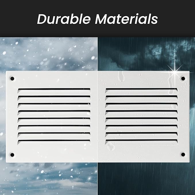 Repa Market Air Vent Cover 16x16 Inch (Outer Dimensions) Galvanized Steel Louvered Grill Cover with Mesh Screen/Wall or Ceiling Vent/HVAC Register for Indoor and Outdoor Ventilation