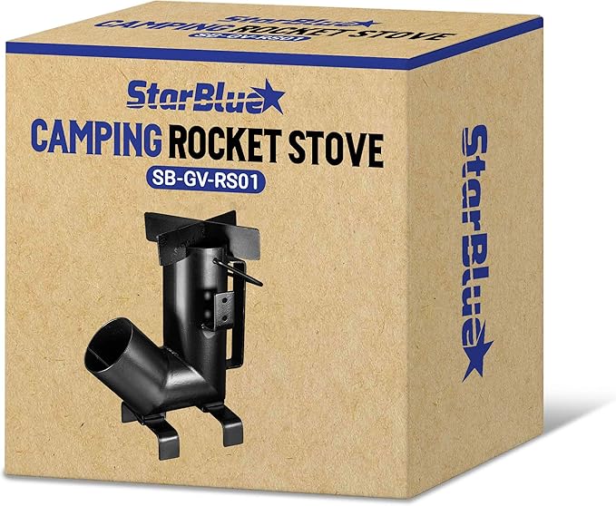 Camping Rocket Stove by StarBlue with FREE Carrying Bag - A Portable Wood Burning Camping Stove with Large Chamber Best for Outdoor Cooking, Camping, Picnic, BBQ, Hunting, Fishing