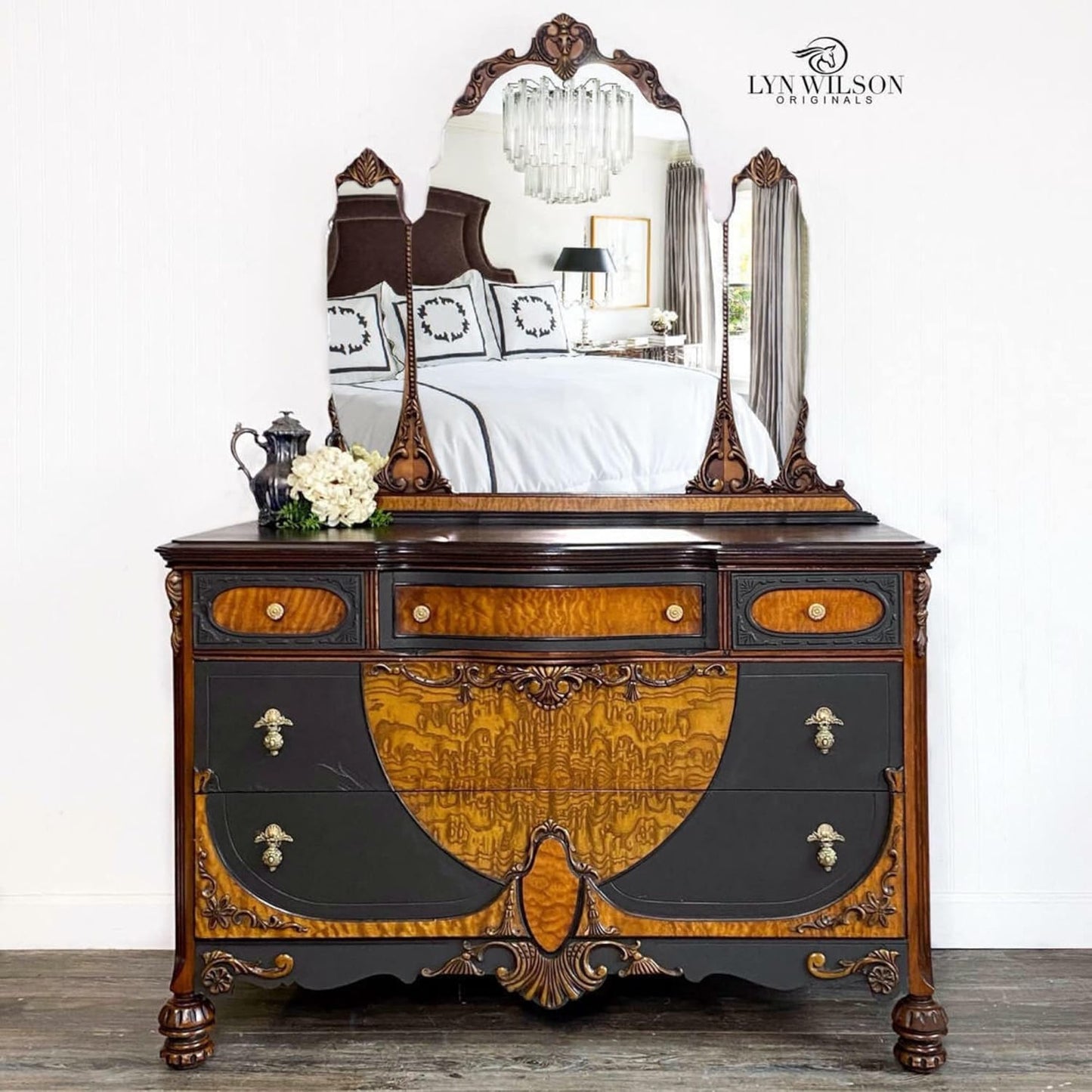 Dixie Belle Paint Company Chalk Finish Furniture Paint - Coffee Bean (32oz) - Matte Espresso Brown Chic Chalk Mineral DIY Furniture Paint