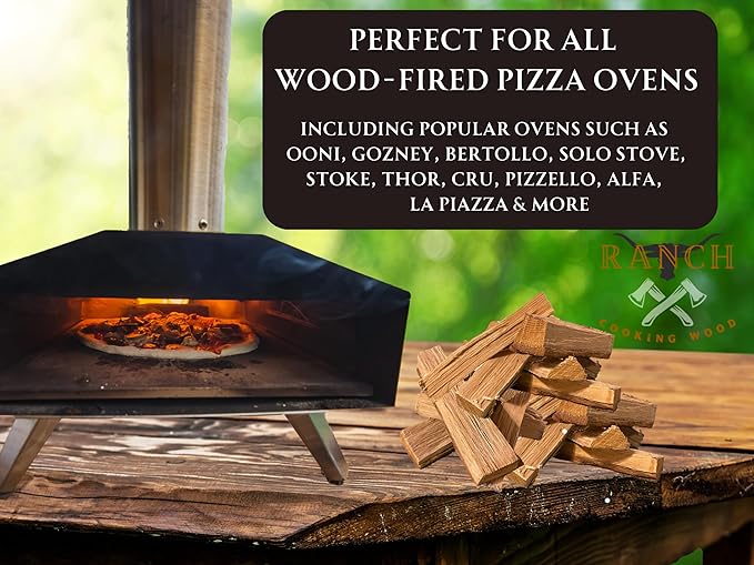 Pizza Oven Wood ~ 6 inch Mini Oak Logs, 1000 Cubic in., Wood for Pizza Oven, Such as Ooni, Gozney, Bertello, Solo Stove & More! Great for Grilling & Smoking, Naturally Cured, 12-14lbs, USA Harvested!