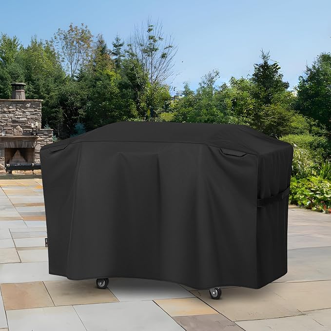 Unicook 28 Inch ProSeries Griddle Cover for Blackstone, Flat Top BBQ Grill Cover for Outdoor Grill, Heavy Duty Waterproof Cooking Station Protector with Sealed Seam, 60 Inch, Black