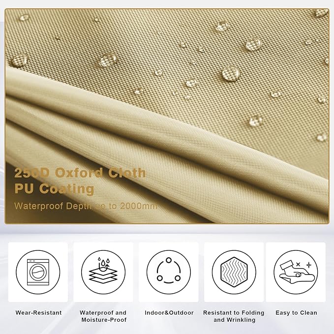 MASTERCANOPY Wind Screen Side Panel with Window for 12x12 Escape Screen Shelter Canopy Tent - Weatherproof, UV Resistant Sun Shade Attachment Accessory (Beige, 1 Pack)