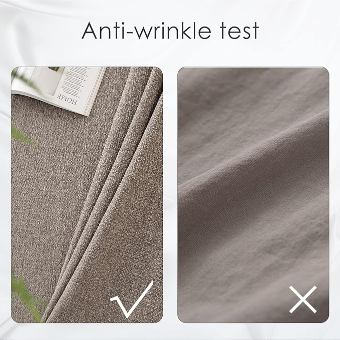 BALCONY & FALCON Rectangle Tablecloth Washable Wrinkle Resistant and Water Proof Table Cloth Decorative Linen Fabric Tablecloths for Dining Parties Kitchen Wedding and Outdoor Use (Taupe Gray, 57x118)