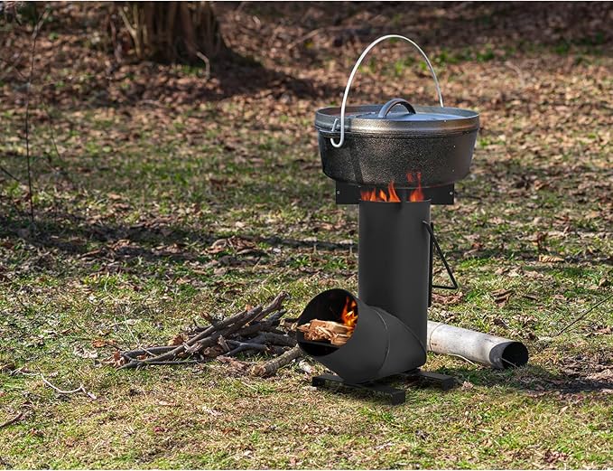 Stanbroil Portable Rocket Stove Cooking Ovens, Wood Burning Stove for Outdoor Cooking, Backyard, Camp Cooking and Off-Grid