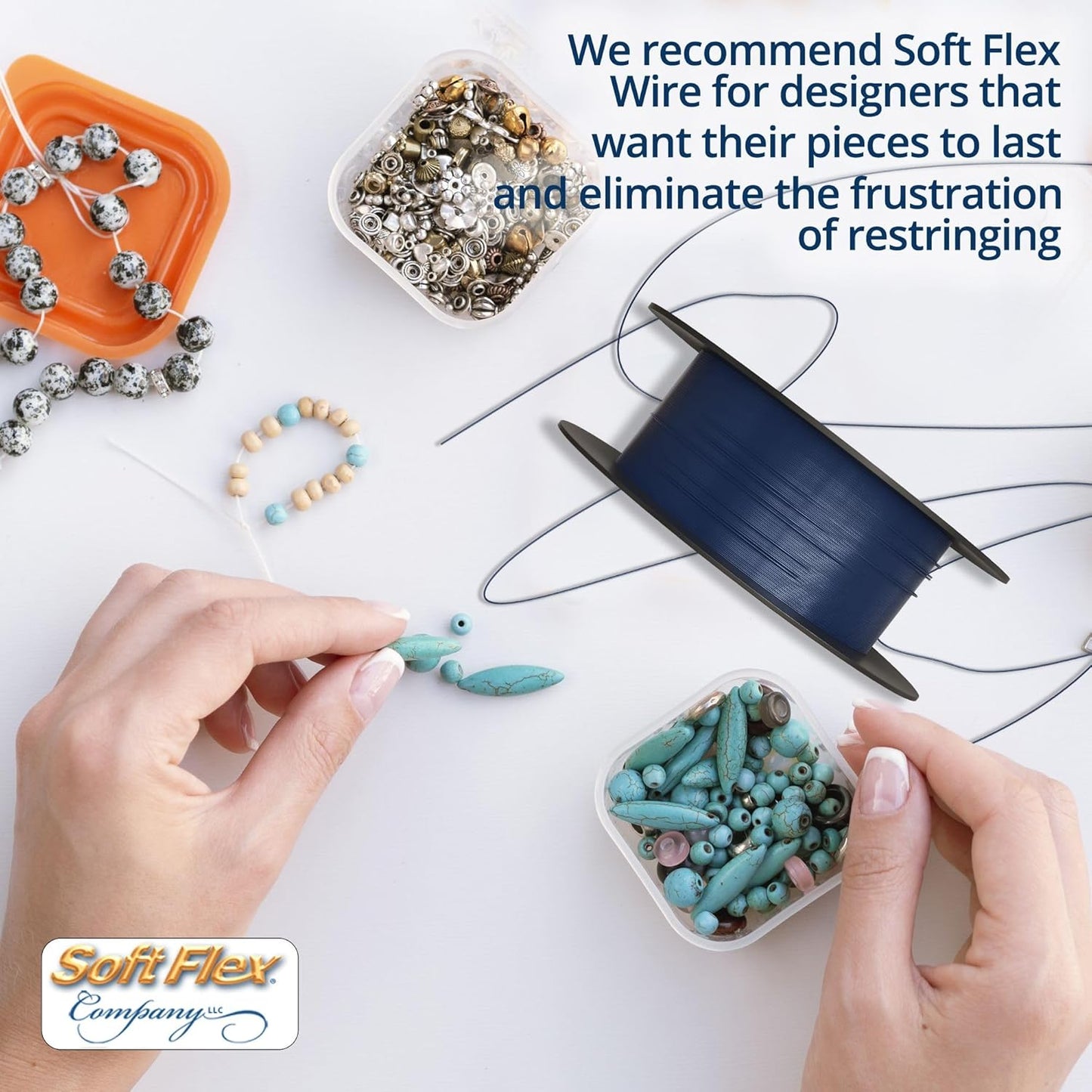 Soft Flex 49 Strand Beading Wire - Medium 0.19 Diameter - 100 Feet Nylon Design Wire