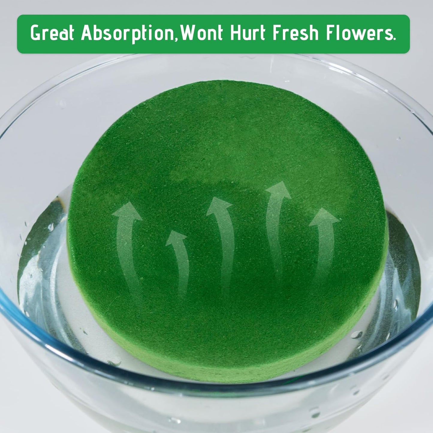 Max Shape 6Pcs Floral Foam Round Blocks, Large Wet and Dry Green Foam for Artificial and Fresh Flower Arrangement,Flower Foam Blocks for Wedding Party Decorations (4.7 Inch)