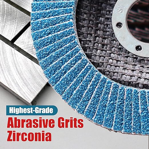 EZARC Flap Discs 40 Grit, 4 1/2 x 7/8-Inch Flap Sanding Disc, Type 29 Zirconia Grinding Wheel for Stainless Steel, Sheet Metal (50 Pack)