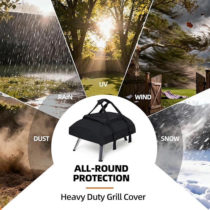 NOELIFE Pizza Oven Cover for Ooni Koda 16, Accessories for Ooni 16, Waterproof Pizza Maker Carry Cover with Top Pocket for Attachments, with Straps in the Bottom for Fixation (Oven Not Included)