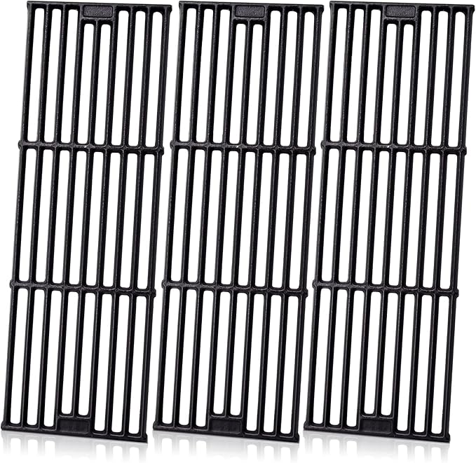 Adviace Grill Grates for Char Griller 5050, 5650, 2121, 3001, 5072, 2123, 2828, 3072, 3030, 4000, King Griller 3008, 5252, 19 3/4 Inch Cast Iron Grate Grid for Char-Griller 5050 Replacement Parts.