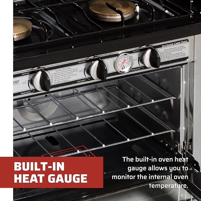 Camp Chef Outdoor Camp Oven, Black/Silver, 31" H x 24" W x 18" L