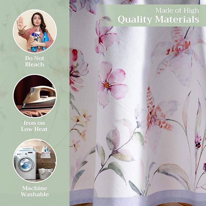 Maison d' Hermine Table Cloth Round Table 100% Cotton 69 Inches Tablecloth Reusable Decorative Everyday Use for Dining Room, Farmhouse, Home, Party, Festive & Wedding Spring Summer - Summer Floral