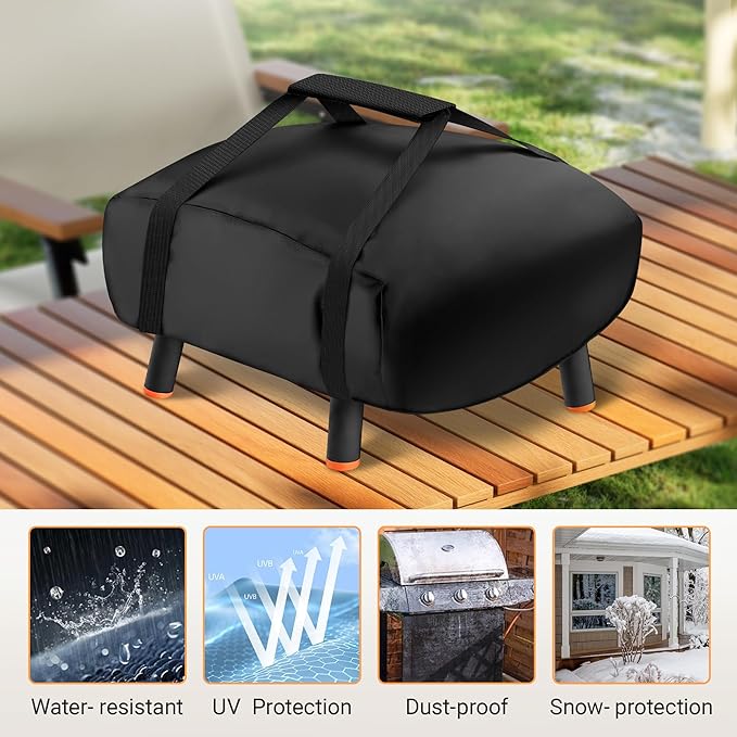 Pizza Oven Cover for Blackstone (Leggero) 2238 2379 5967,Portable Pizza Oven Carry Cover With Storage Bag,600D Waterproof,Windproof with Fixation Straps,Outdoor Tabletop Pizza Oven Accessories