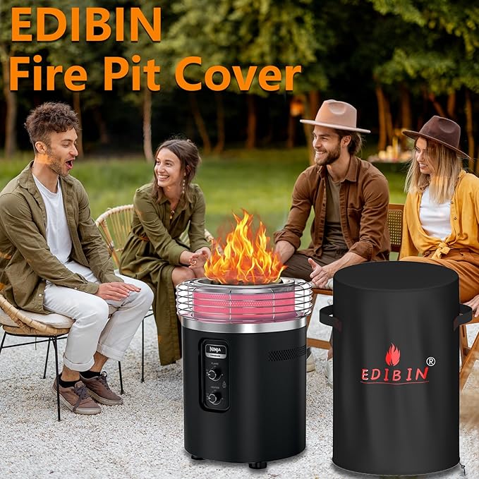 Fire Pit Cover for Ninja Fireside360,Compatible with Ninja Fireside360 Fire Pit ,600D Oxford with PVC,Waterproof Cover for Outdoor Heater & FirePit