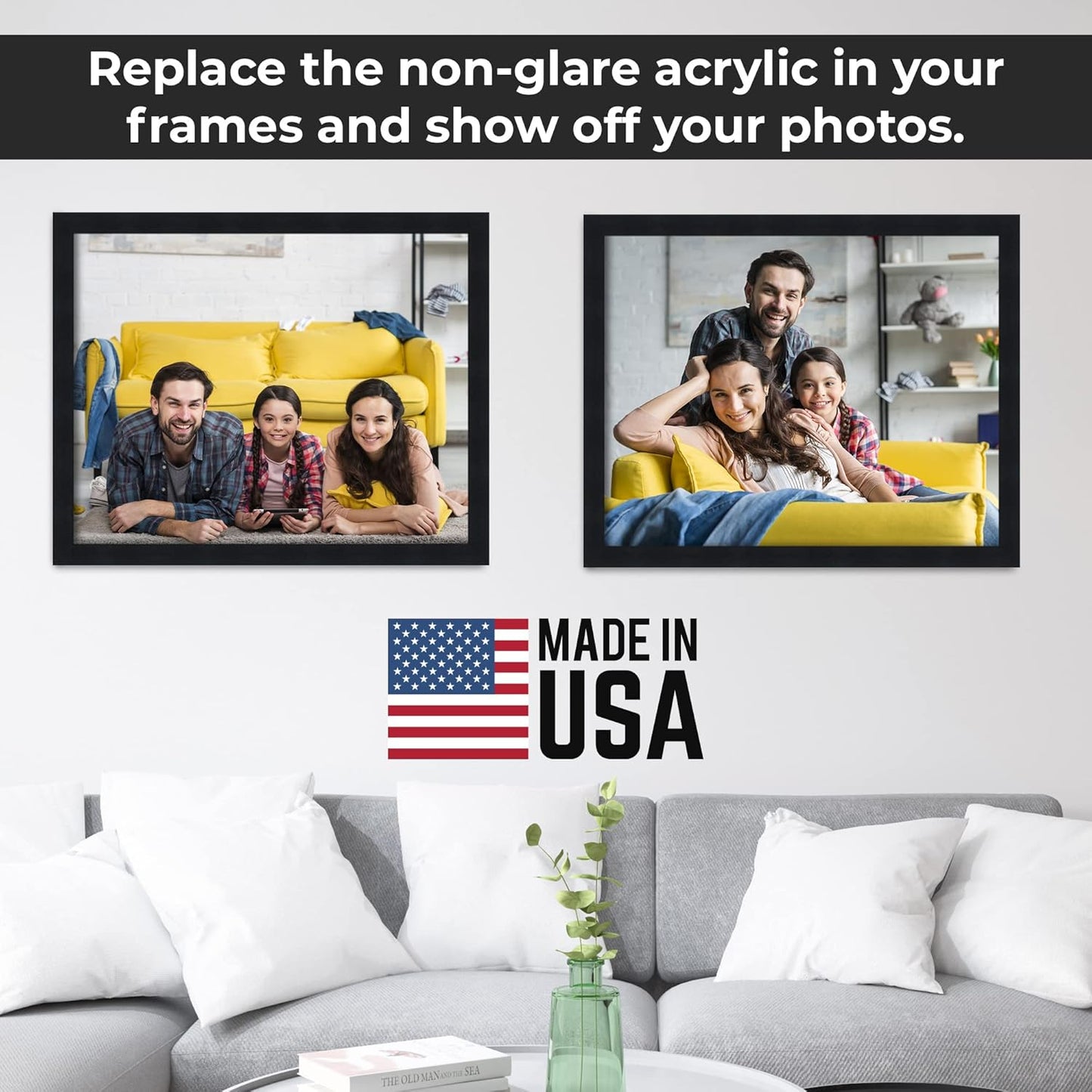 CountryArtHouse Non-Glare Acrylic Replacement for 17x20 Picture Frame, Replacement Plexiglass for 17x20 Photo Frame, UV-Resistant Non-Glare Acrylic Cover Sheet