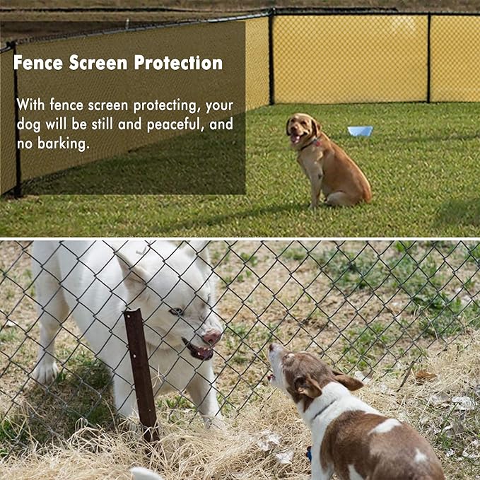 UPGRADE Privacy Fence Screen 5'x2' Sand Outdoor 90% Visibility Blockage 170 GSM Mesh Shade Cover Panels for Backyard,Balcony,Home Decoration with Zip Ties,Customized Avaliable