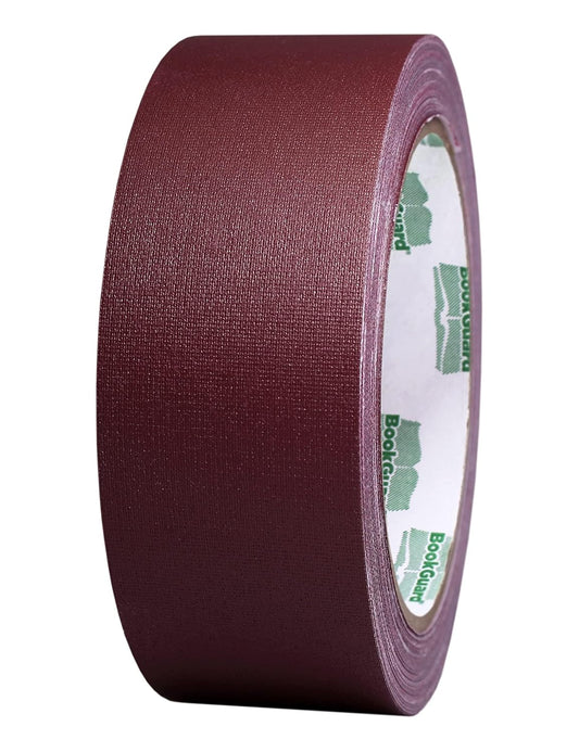 BookGuard 1-1/2 Inch Vinyl-Coated Cotton Cloth Bookbinding Repair Tape, 15 Yard Roll, Burgundy