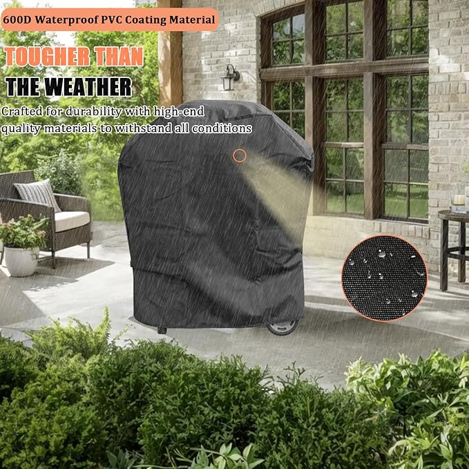 Grill Cover for Charbroil Bistro Pro Electric Grill, Waterproof Outdoor Griddle Cover for Char Broil Bistro Pro Grill Model 25302145 25302146 25302148 25302161 CB1250073P4 Gas Grill Accessories