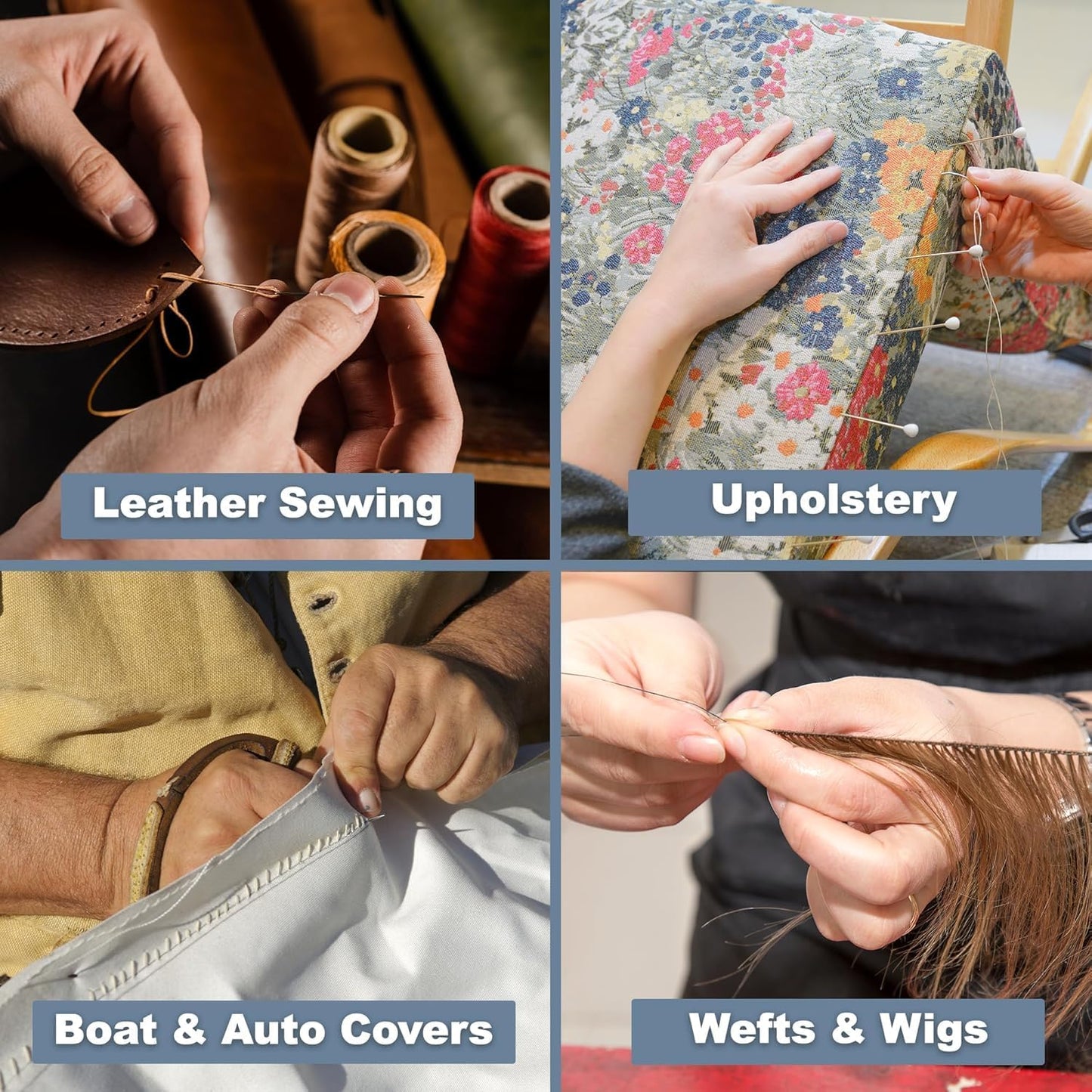 Mandala Crafts Lilac Heavy Duty Thread - 1500 Yds Tex 70 Thread for Sewing Drapery Jeans Leather Hair Outdoor Marine Upholstery