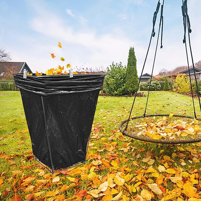 1pc Metal Trash Bag Holder - Garbage Bag Holder Frame Holds 30-45 Gallon Plastic Bags-Multi-Use Outdoor Leaf Bag Stand for Yard Camping Garden Lawn Party Supplies